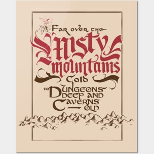Misty Mountains Posters and Art